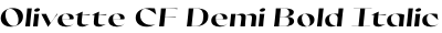 Olivette CF Demi Bold Italic